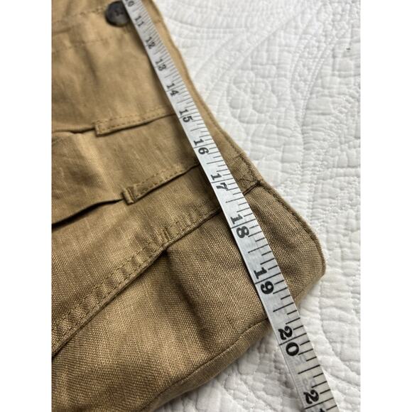 Banana Republic Shorts Women's Size 16 100% Linen Pockets Resort Safari Capsule - Picture 4 of 6